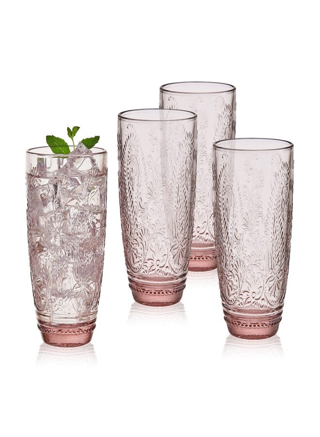 Fitz & Floyd Fitz and Floyd Maddi Highball Tumbler Cups, Set of 4, Blush - Image 5